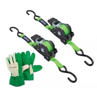 Kit 2 Cintas de Carga Catraca Automática Retrátil 3,6m 680kg + Luva Vaqueta NEVVO - imagem 2