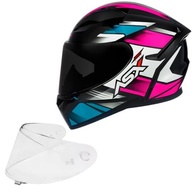 Kit Capacete Feminino ASX City Start Rosa Esportivo com Viseira Fumê - Segurança e Estilo! - imagem 2