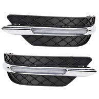 Kit 2 Molduras DRL para Farol de Neblina Mercedes Classe C W204 (2011-2013) - Design Dourado Luminação - imagem 2