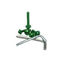 Kit Parafusos Carenagem Moto 210 Peças Alumínio M5 M6 Universal Colorido - Verde - imagem 4
