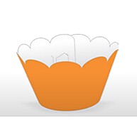 Kit com 12 Saia para Cupcake Laranja 12.12 – Decore com Estilo! - imagem 1