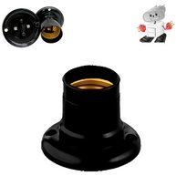 Kit com 12 Soquetes E-27 Pretos para Teto em PVC - Fixação Segura - imagem 1