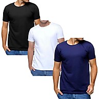 Kit com 3 Camisas Slim 100% Algodão - imagem 1
