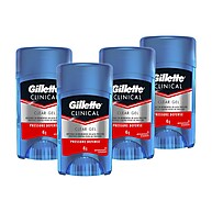 Kit com 4 Desodorantes Gillette Clinical Gel Pressure Defense 45g - imagem 1