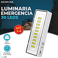 Kit com 4 Luminárias Portáteis Recarregáveis – 30 LEDs - imagem 1