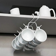 Kit Organizador para Cozinha com 7 Peças - Armário, Prateleira Aramada, Porta Xícaras e Pratos - imagem 4