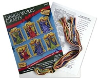 Kit de Bordado com Anjos Medievais - Design Works Crafts - 6 Ornamentos em Ponto Cruz - imagem 4