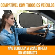 Kit 4 Protetores Solares para Carro com Ventosa - Proteção UV para Janelas Dianteiras, Traseiras e Laterais - imagem 5