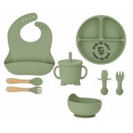 Kit Alimentação Bebê 8 Peças Silicone Atóxico com Ventosas - Seguro e Prático - imagem 1