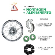 Kit Completo Aro + Raia + Rolamento + Lona de Freio para Honda Titan 150 (Todos os Anos) - imagem 3