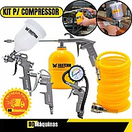 Kit Compressor 5 Peças: Pistola + Acessórios FASTERR FST033 - imagem 1