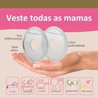 Conchas Coletoras de Leite Materno em Silicone - Kit com 2 Unidades, Base Rígida, Mãos Livres, para Amamentação - imagem 4