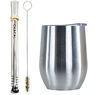 Kit Copo Térmico + Bomba Tereré Chacal Inox – Hidratação Sem Enrolação! - imagem 1