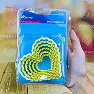 Kit Cortador Coração Babado 6 Peças Blue Star - imagem 1