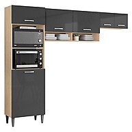 Kit Cozinha Atenas Avena Grafite – Elegância e Praticidade na Sua Casa - imagem 1