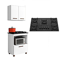 Kit Cozinha Completo com Balcão, Armário e Cooktop 5 Bocas - imagem 1