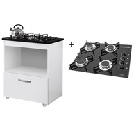 Kit Cozinha Cooktop: Balcão + Fogão 4 Bocas - imagem 1