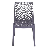 Kit 4 Cadeiras Gruvyer para Jantar e Cozinha - Design Moderno em Polipropileno com Encosto em Grade - imagem 5