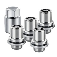 Kit 5 Fechaduras de Roda Antifurto 1/2-20 para Jeep, Ford, Dodge - Segurança Cromada 60° Cone - imagem 2