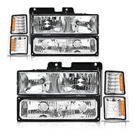 Faróis Cromados para Chevy Silverado/Tahoe/Suburban 1994-1998 - Kit Completo (Motorista e Passageiro) - imagem 2