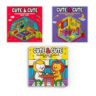 Kit 3 Livros de Colorir Adulto Cute & Cute: Relaxamento e Criatividade - imagem 1