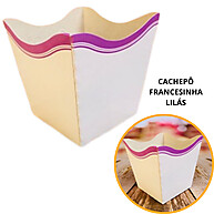 Kit de 10 a 50 Cachepos Francesinha Lilás 9x9x7cm - Decoração de Festa - imagem 1