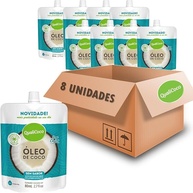 Kit c/ 8und Óleo de Coco Sem Sabor Sachê QUALICOCO 80ml - imagem 1