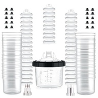 AEROPRO Kit de Revestimento para Pistola de Pintura - 50 Forros + Tampas com Filtro - Sistema Tudo-em-1 para Pulverização - imagem 2