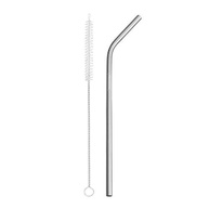 Kit Canudo Curvado Tramontina Aço Inox + Escova de Limpeza - Beba com Estilo e Higiene - imagem 2