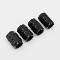 Kit 4 Tampinhas Válvula Pneu Carro e Moto Liga de Alumínio Worth Karbox Preto - imagem 4