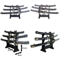 Kit 3 Mini Katana Decorativa com Suporte - Espadas Samurai para Decoração e Coleção - imagem 3