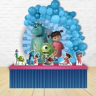 Kit Decoração Painel Redondo Monstros - Festa Infantil Temática com Design Personalizado - imagem 1