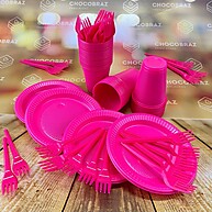 Kit Descartável Festa 50 Pessoas: Pratos, Garfos e Copos! - imagem 1