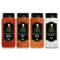 Kit com 4 Temperos Linha Premium: Páprica Defumada, Páprica Doce, Páprica Picante e flor de sal - Frasco de Vidro Spice Forest - imagem 2