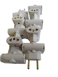 Kit 10 Adaptadores Tomada T Universal Benjamim - Padrão Novo e Antigo - imagem 5