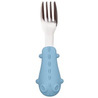 Kit Talheres Buba com Cabo em Silicone Azul - Seguro, Resistente e Confortável para Bebês - imagem 5