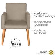 Kit 2 Poltronas Capitonê Cappuccino - Conforto e Estilo para Sala, Escritório e Recepção - imagem 5