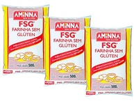 Kit 3 Farinha FSG Sem Glúten Massas e Bolos 500g Aminna - imagem 2
