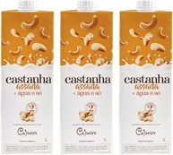 Kit 3 Bebida Vegetal Cajueiro Castanha assada + água e Só 1L - imagem 2