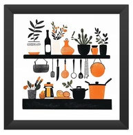 Kit 4 Quadros 18x18 cm para Cozinha Moderna | Decoração Elegante e Sustentável - imagem 5