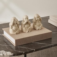 Kit 3 Esculturas de Buda em Cimento - Estilo Tradicional para Ambientes Serenos - imagem 3