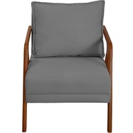 Kit 2 Poltronas Decorativas Shine em Madeira Maciça e Suede Cinza - Confortáveis e Resistentes para Sala, Escritório ou Consultório - imagem 4