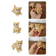 Kit 3 Mini Gatinhos em Resina - Decoração Encantadora para Casa e Escritório - imagem 1