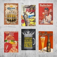 Kit com 6 Placas Decorativas Temática Cerveja – Design Retrô em MDF 3mm 20x30cm para Ambientes de Bar e Cozinha - imagem 2