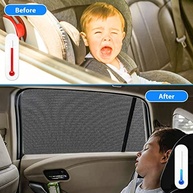 Kit 2 Persianas de Carro em Malha Elástica Respirável - Proteção UV e Privacidade para Janelas Traseiras - imagem 5