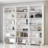 Kit 3 Estantes para Livros 5 Prateleiras 188cm Office Branco - Organize com Estilo e Funcionalidade - imagem 2