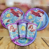 Kit Festa Ariel Disney: Pratos e Copos para Encantar! - imagem 1
