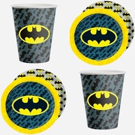 Kit Festa Batman: Pratos e Copos Descartáveis - imagem 1