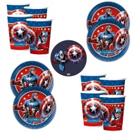 Kit Festa Capitão América: Pratos e Copos! - imagem 1