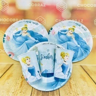 Kit Festa Cinderela: Pratos e Copos Descartáveis - imagem 1